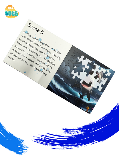 My first puzzle story: Finn the Friendly Shark